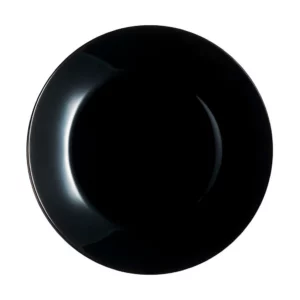 Assiette Plate en Verre Noir Acropal (Ø 25 cm)