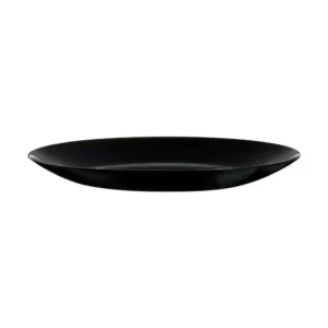 Assiette Plate en Verre Noir Acropal (Ø 25 cm)