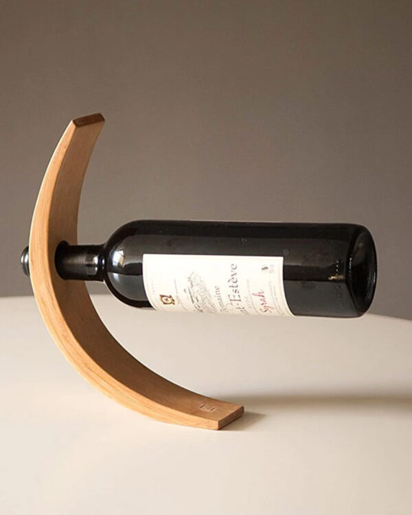 Porte-Bouteille en Bambou Gravité Équilibrée
