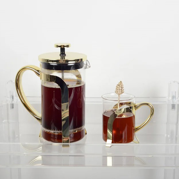 Cuillères à Café Dorées Feuilles