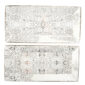 Plateaux Blancs Design Abstrait (Lot de 2)