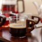 Tasses à Café en Verre avec Anse en Bois (lot de 6)