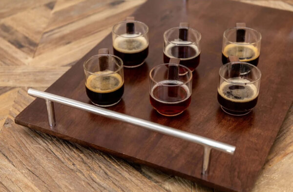 Tasses à Café en Verre avec Anse en Bois (lot de 6)