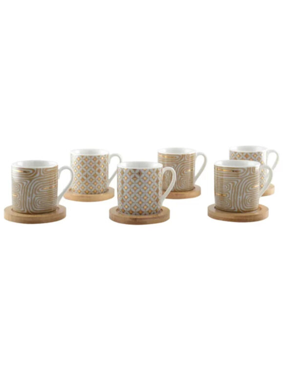 Tasses et Sous-Tasses Cancun (Lot de 6)