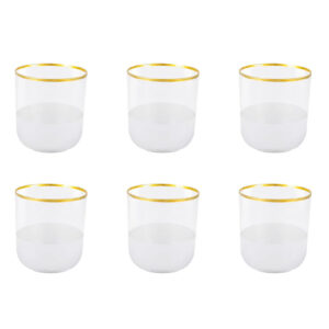 Verres à Eau Bord Bas Doré Nish (Lot de 6)