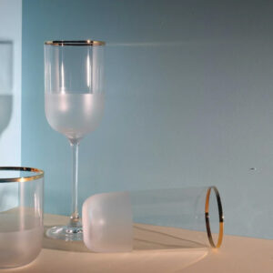 Verres à Eau Bord Bas Doré Nish (Lot de 6)