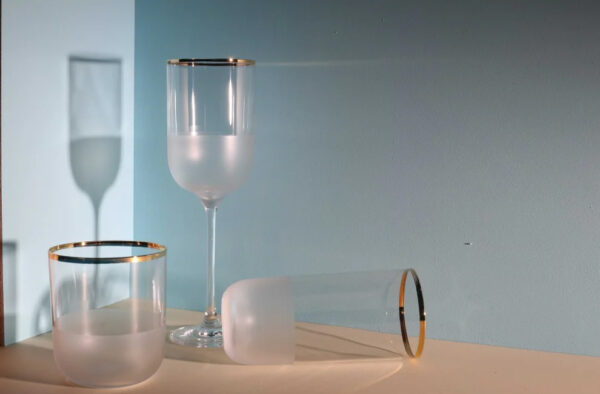 Verres à Eau Bord Bas Doré Nish (Lot de 6)