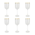 Verres à Vin Bord Doré Nish (Lot de 6)