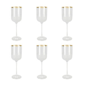 Verres à Vin Bord Doré Nish (Lot de 6)