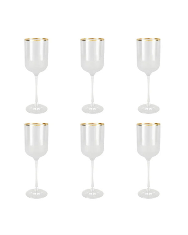 Verres à Vin Bord Doré Nish (Lot de 6)