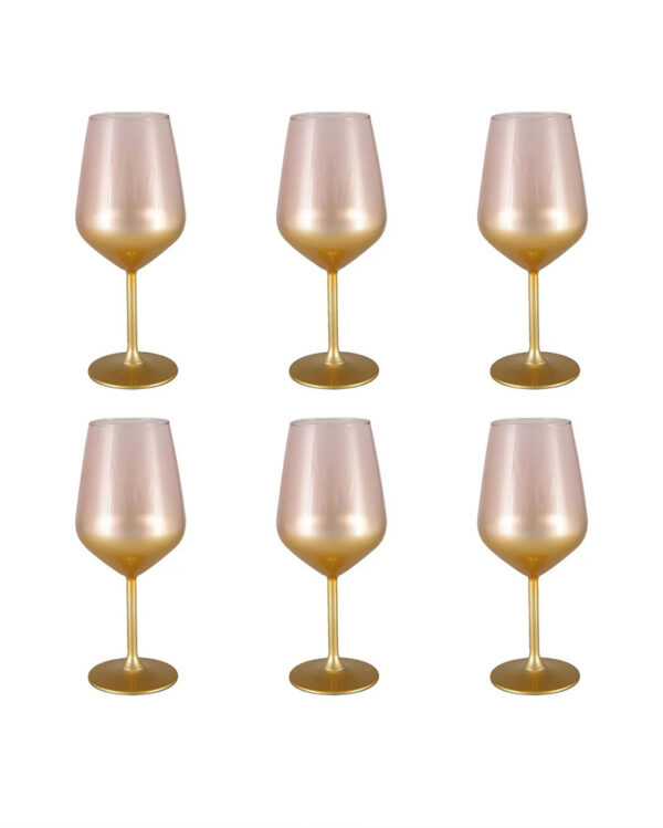 Verres à Vin Dégradé Rose Glow (Lot de 6)