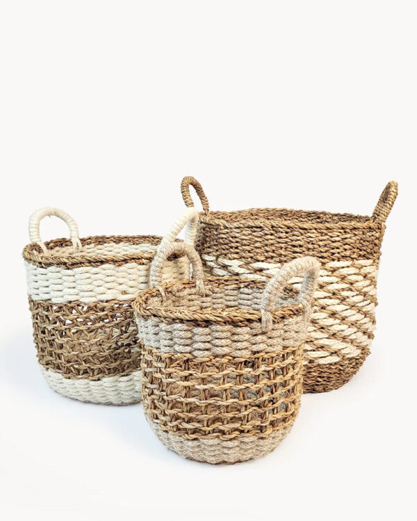Panier Naturel Ula en Jute & Seagrass